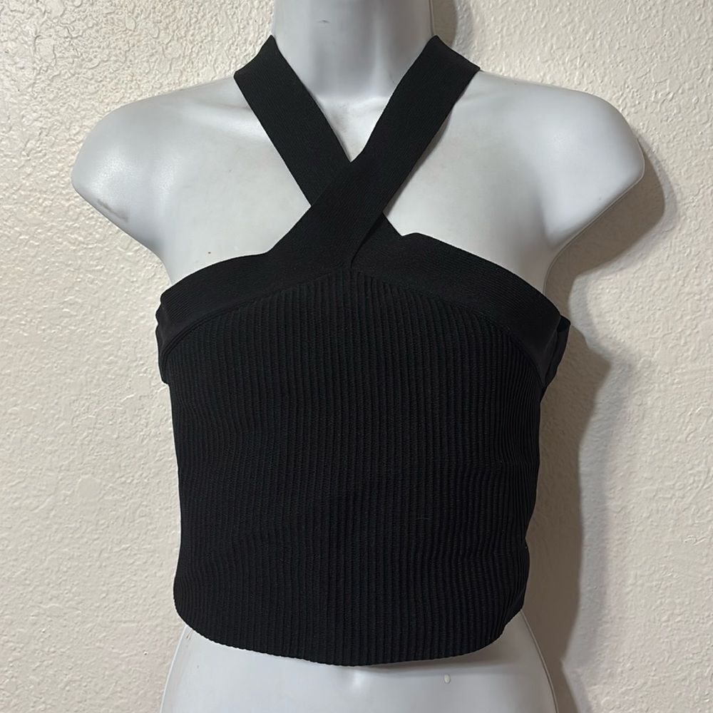 Sincerely Jules Ribbed Halter Tank Large